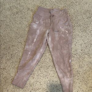Tan and white Tie-Dye Joggers, size S